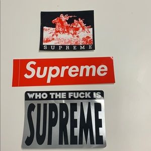 3 Supreme stickers